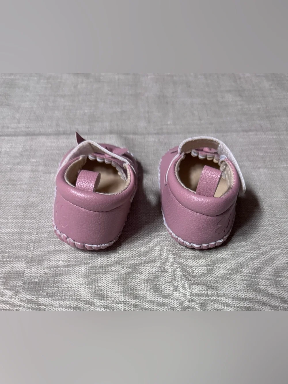 LUCKY BRAND INFANT GIRLS MARY JANE CRIB SHOES w/BOW. SZ 3”